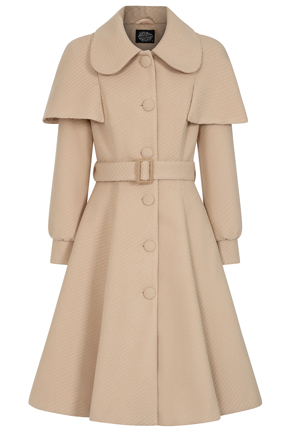 Cosette Beige Swing Coat in Extended Sizing